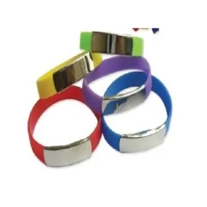 Silicon Wristband With Metal